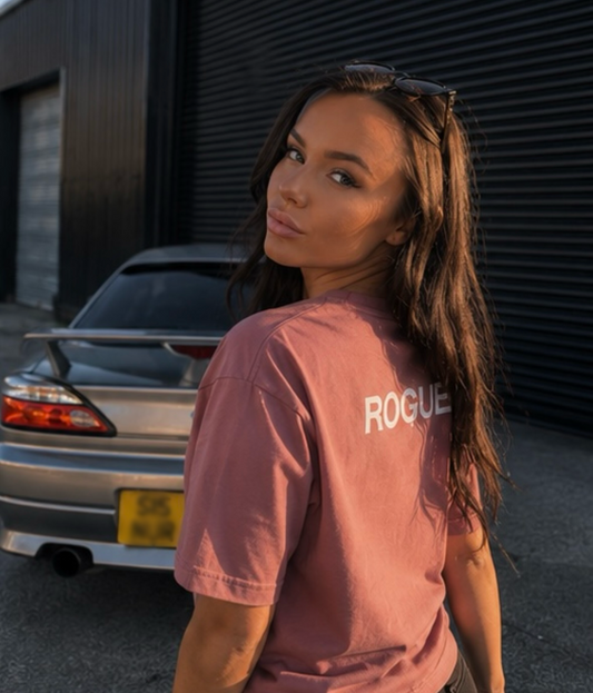Micro R tee - dusty pink