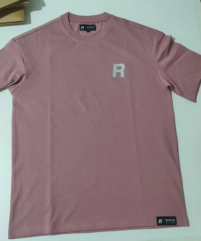 Micro R tee - dusty pink