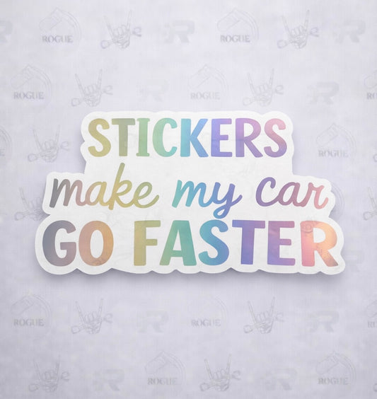 Stickers make my car go faster
